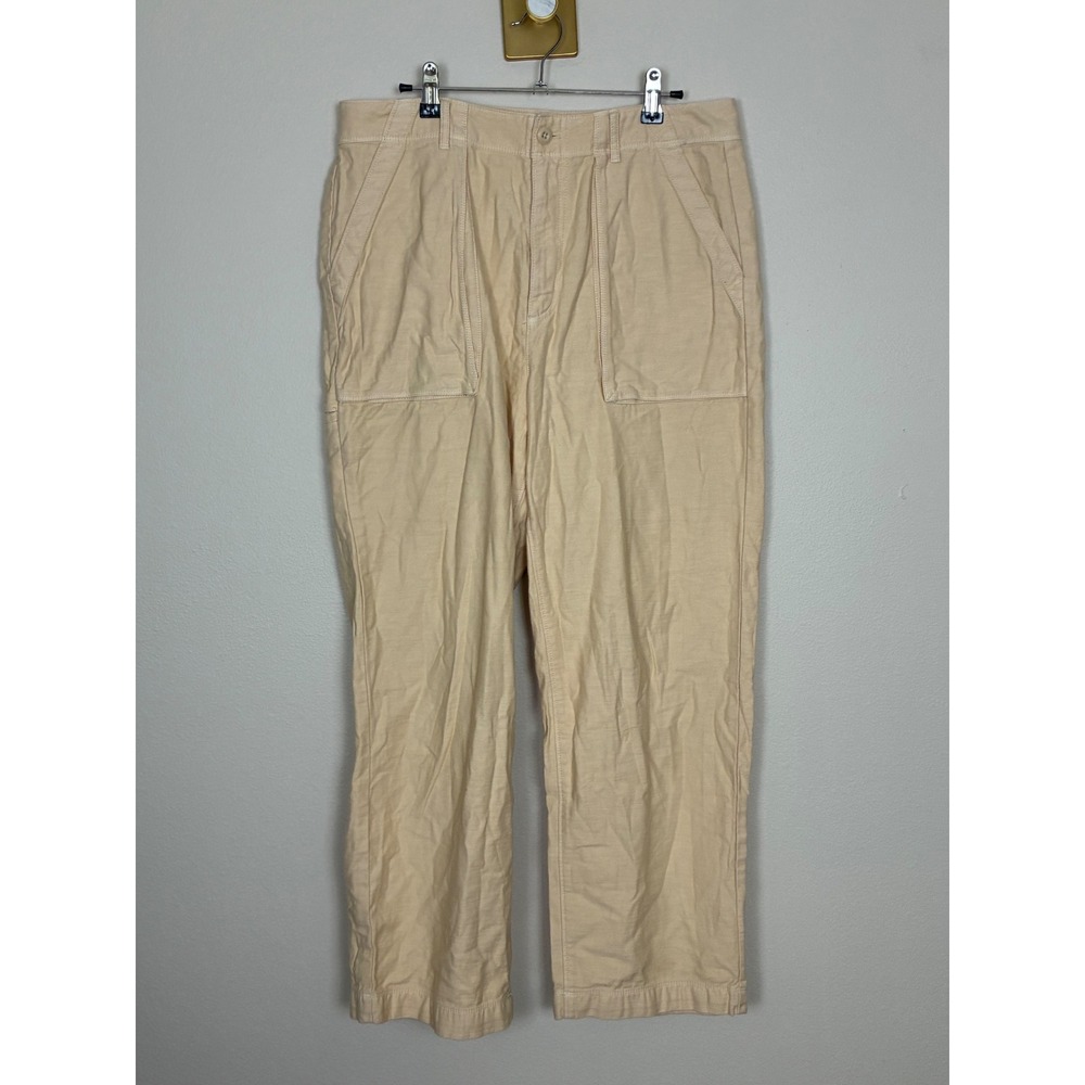 J.Crew Re-Imagined Cotton Utility Carpenter Pants Peach CC462 Womens Sz 10 (K3)